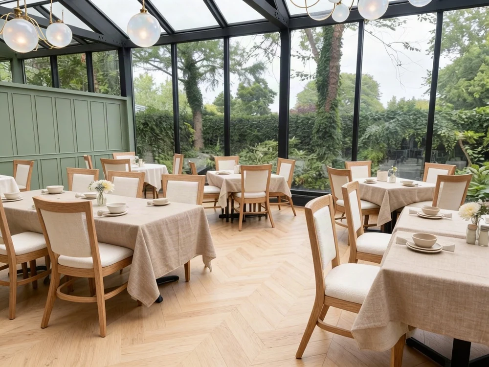 Hunyuan Image 3.0 Instruct AI-edited Conservatory restaurant