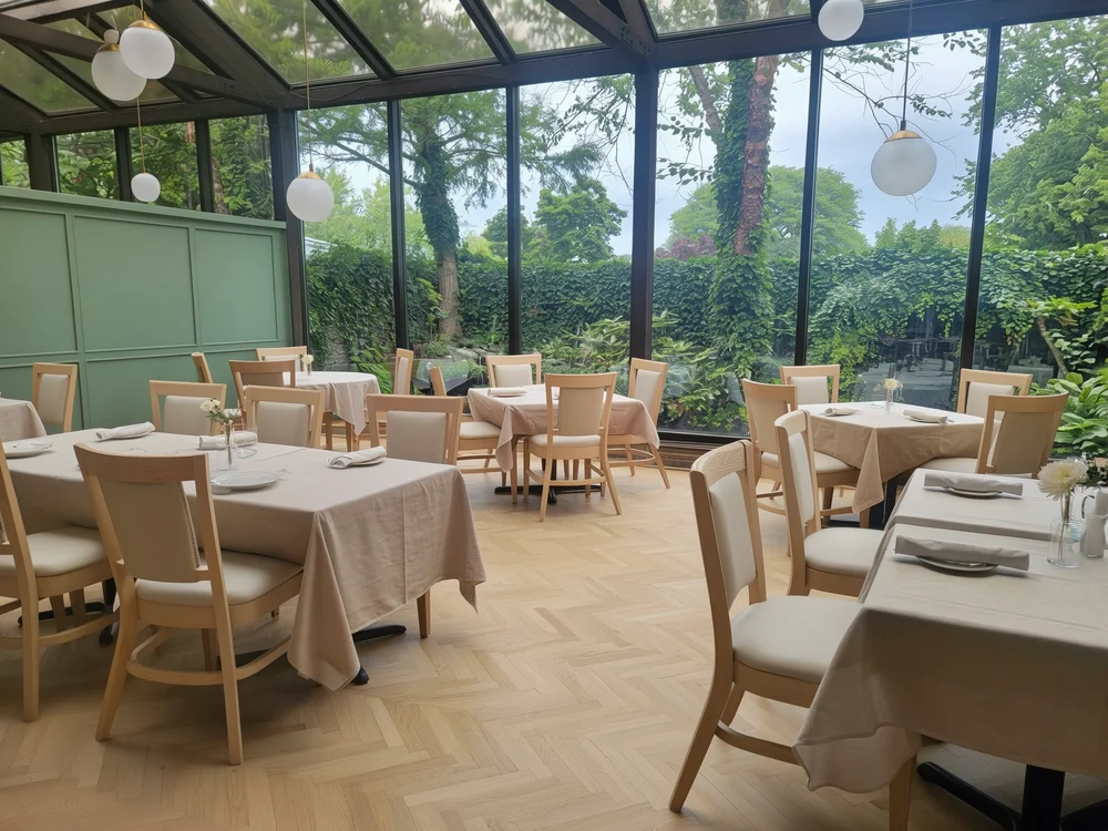 Ideogram 4.5 AI-edited Conservatory restaurant
