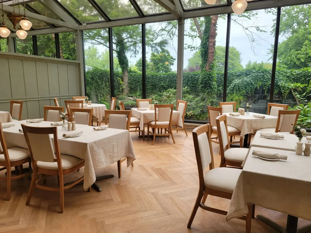 Muse Image AI-edited Conservatory restaurant